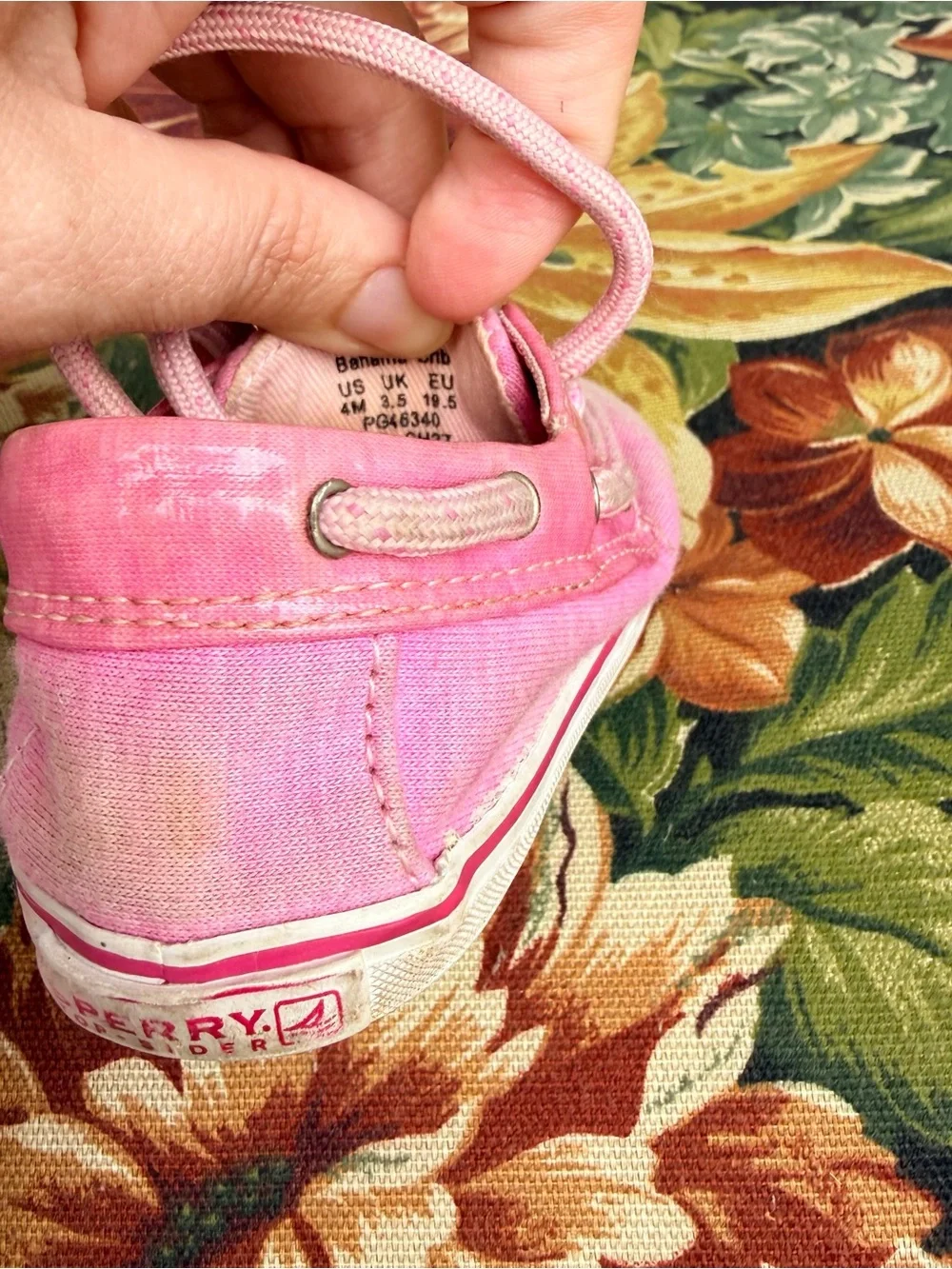 Preloved Bubblegum Bahama Pink Baby Girl Sperry Topsider Boat Shoes US 4M
